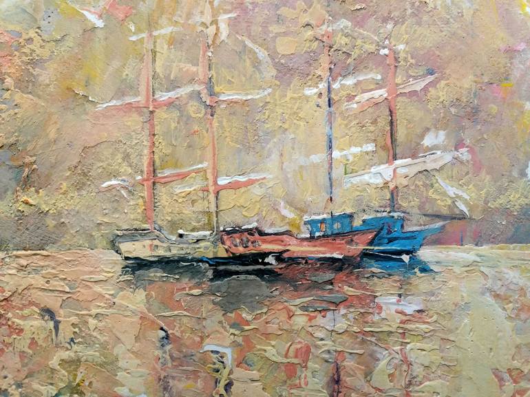 Original Abstract Seascape Painting by Rakhmet Redzhepov