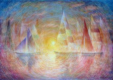 Print of Abstract Seascape Paintings by Rakhmet Redzhepov