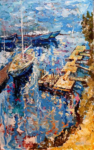 Original Expressionism Seascape Paintings by Rakhmet Redzhepov