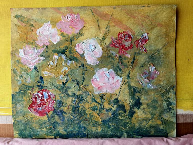 Original Abstract Floral Drawing by Rakhmet Redzhepov