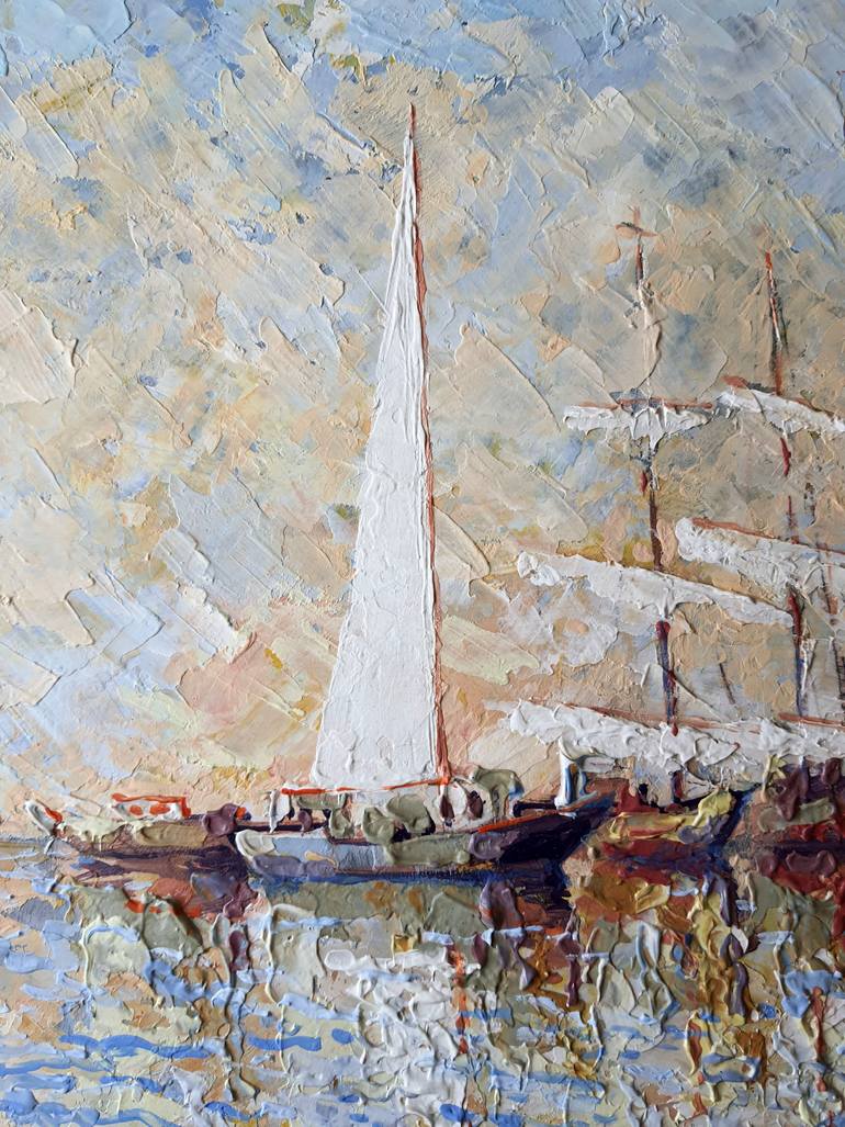 Original Abstract Seascape Painting by Rakhmet Redzhepov