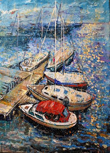 Original Impressionism Seascape Paintings by Rakhmet Redzhepov