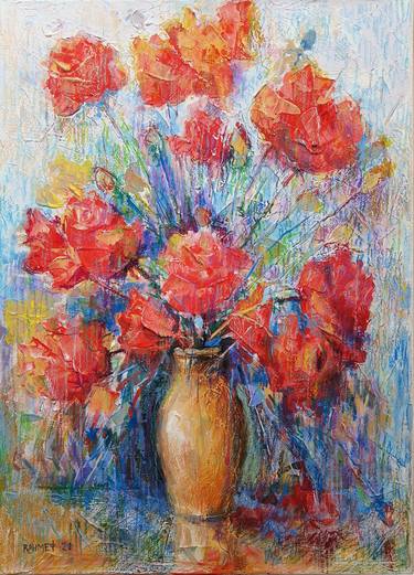 Original Floral Paintings by Rakhmet Redzhepov