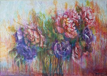 Original Abstract Expressionism Floral Paintings by Rakhmet Redzhepov