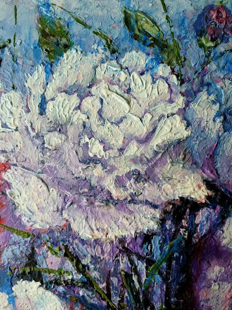 Original Impressionism Floral Painting by Rakhmet Redzhepov