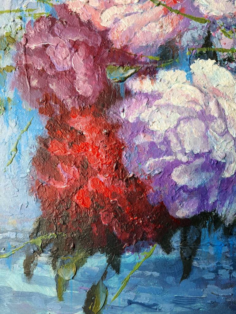 Original Impressionism Floral Painting by Rakhmet Redzhepov