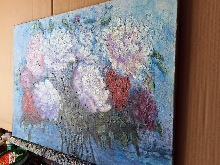 Original Impressionism Floral Painting by Rakhmet Redzhepov