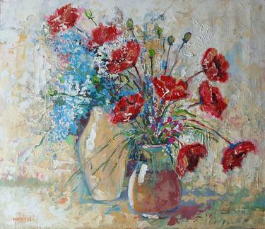 Print of Floral Paintings by Rakhmet Redzhepov