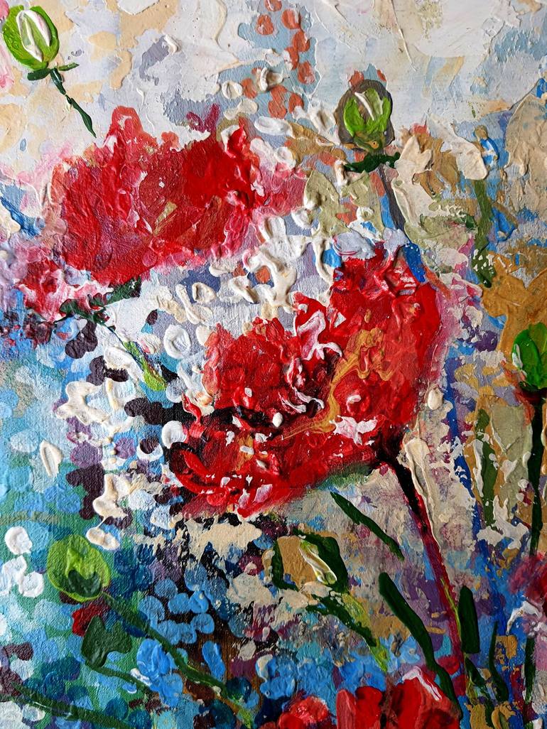 Original Floral Painting by Rakhmet Redzhepov