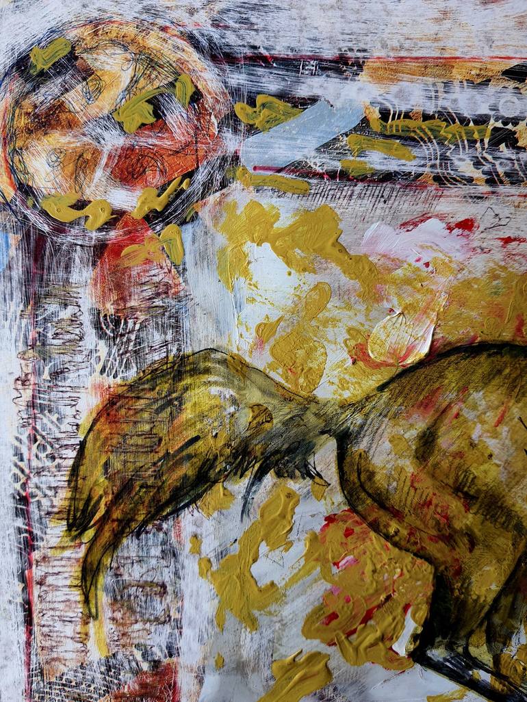 Original Abstract Expressionism Horse Drawing by Rakhmet Redzhepov