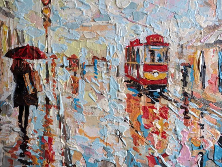 Original Impressionism Cities Painting by Rakhmet Redzhepov