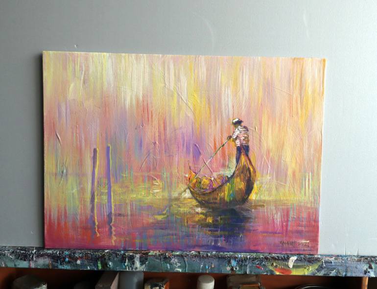 Original Impressionism Seascape Painting by Rakhmet Redzhepov