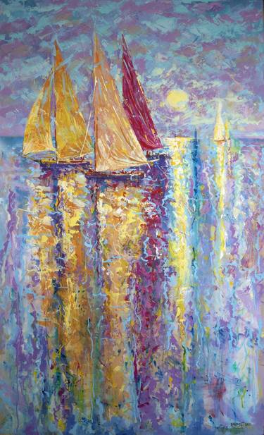 Original Expressionism Seascape Paintings by Rakhmet Redzhepov