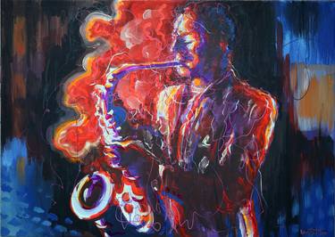 Original Expressionism Music Paintings by Rakhmet Redzhepov