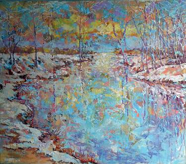 Original Expressionism Landscape Paintings by Rakhmet Redzhepov
