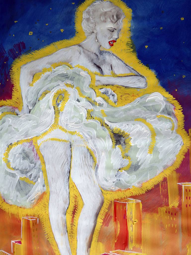 Original Expressionism Pop Culture/Celebrity Painting by Rakhmet Redzhepov