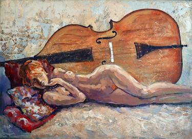 Original Impressionism Erotic Paintings by Rakhmet Redzhepov