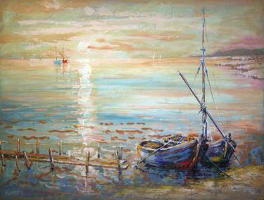 Print of Expressionism Seascape Paintings by Rakhmet Redzhepov