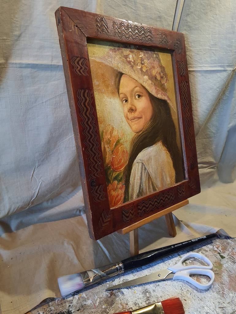 Original Portrait Painting by Rakhmet Redzhepov