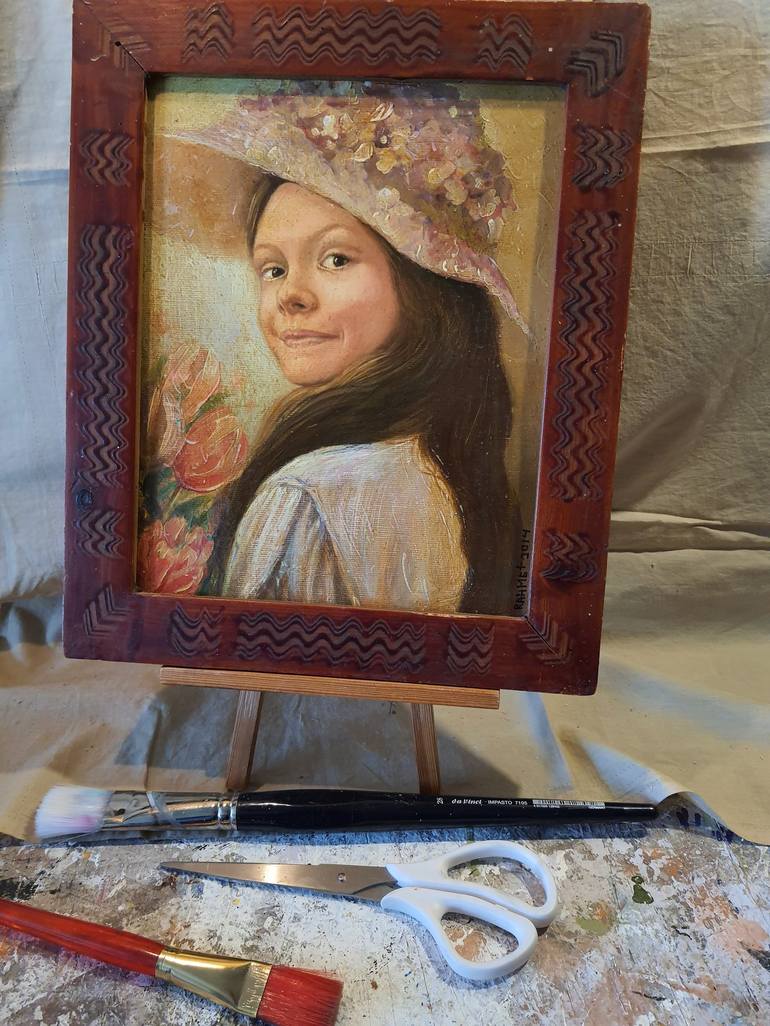 Original Portrait Painting by Rakhmet Redzhepov