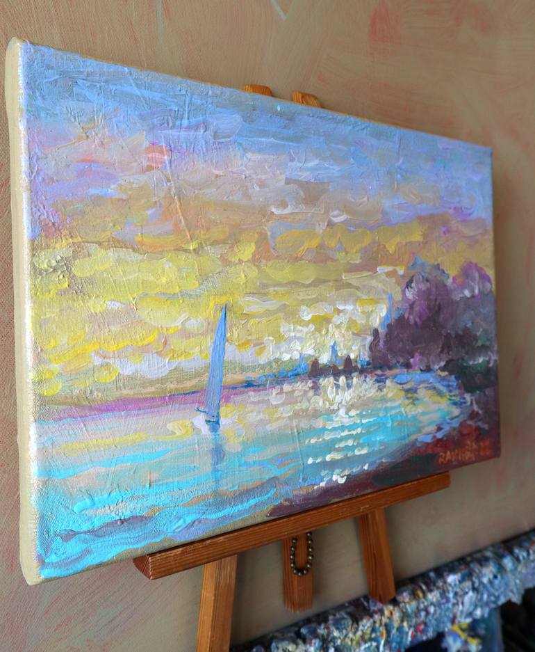 Original Impressionism Seascape Painting by Rakhmet Redzhepov