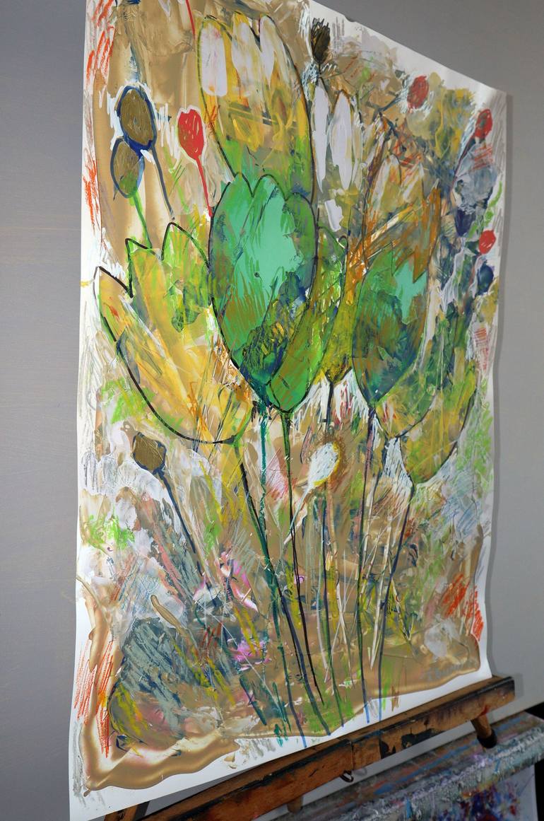 Original Floral Painting by Rakhmet Redzhepov