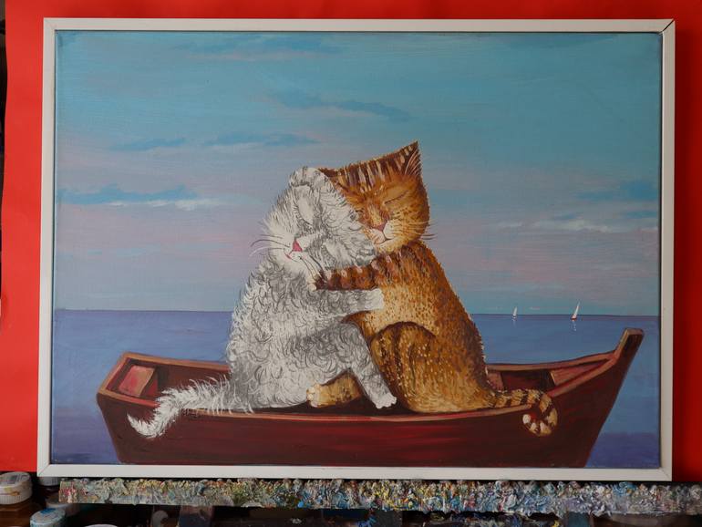 Original Impressionism Animal Painting by Rakhmet Redzhepov