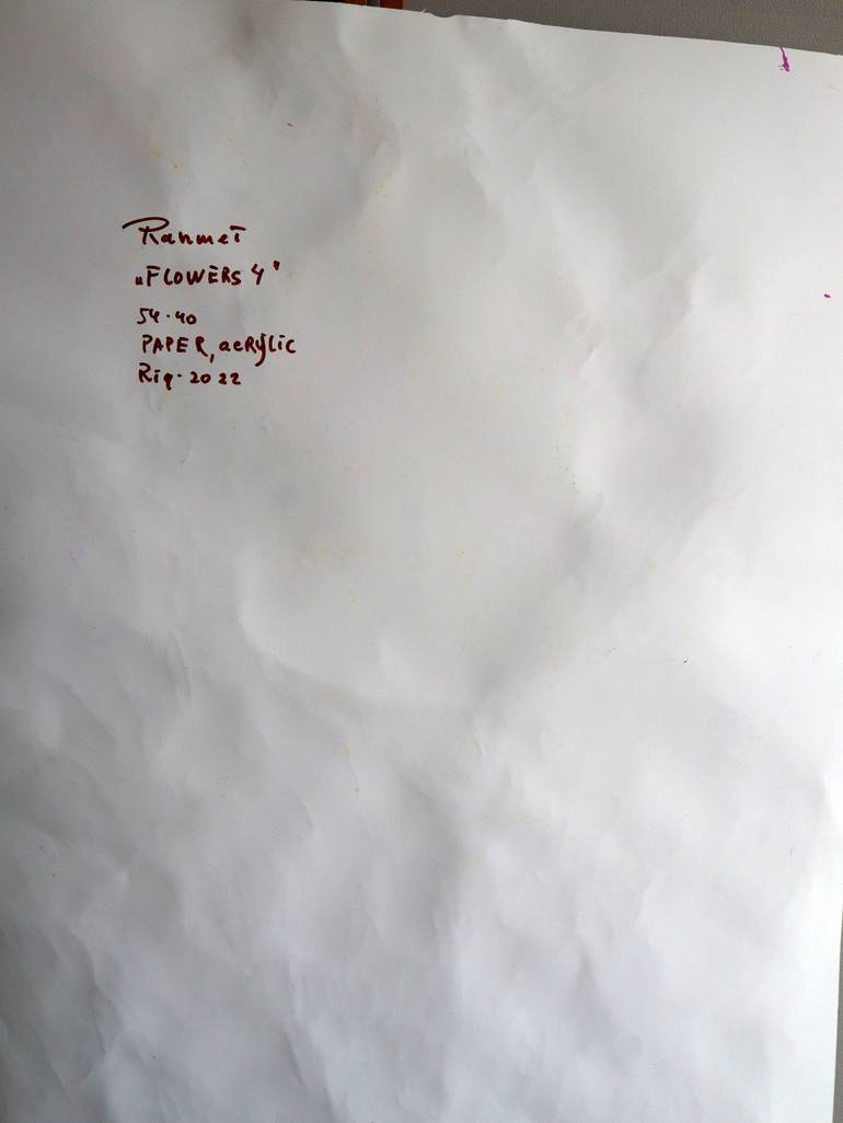 Original Abstract Expressionism Floral Painting by Rakhmet Redzhepov