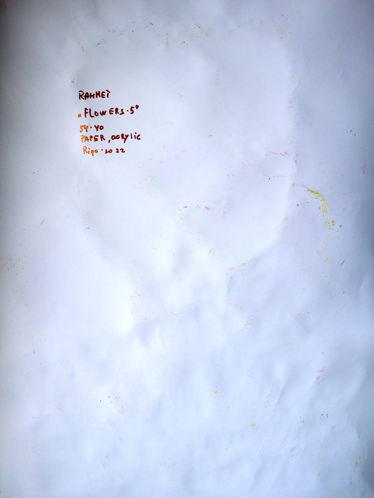 Original Abstract Expressionism Floral Painting by Rakhmet Redzhepov