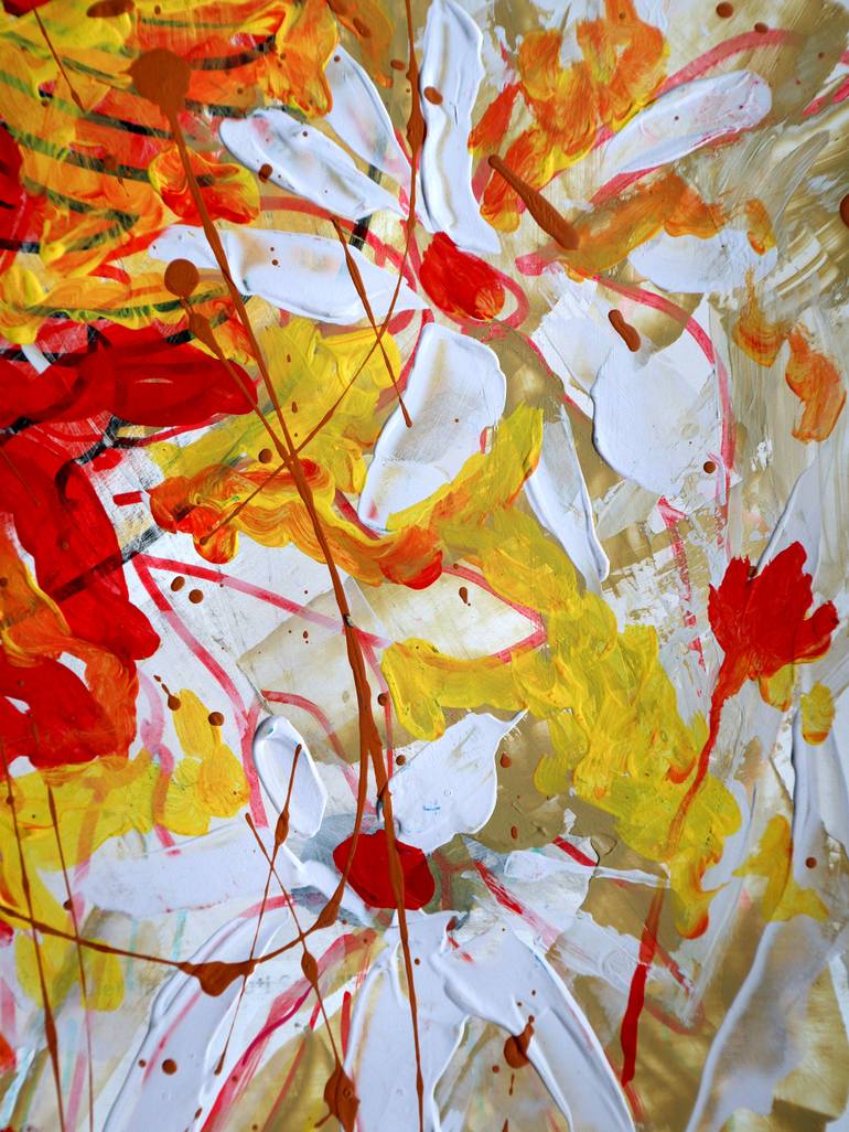 Original Abstract Expressionism Floral Painting by Rakhmet Redzhepov