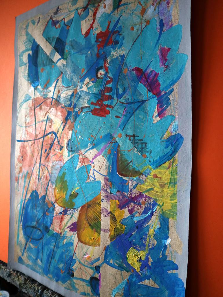 Original Abstract Floral Painting by Rakhmet Redzhepov