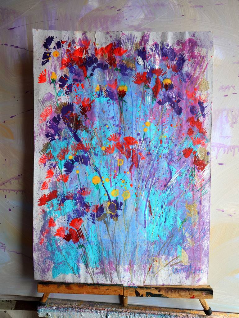 Original Impressionism Abstract Painting by Rakhmet Redzhepov