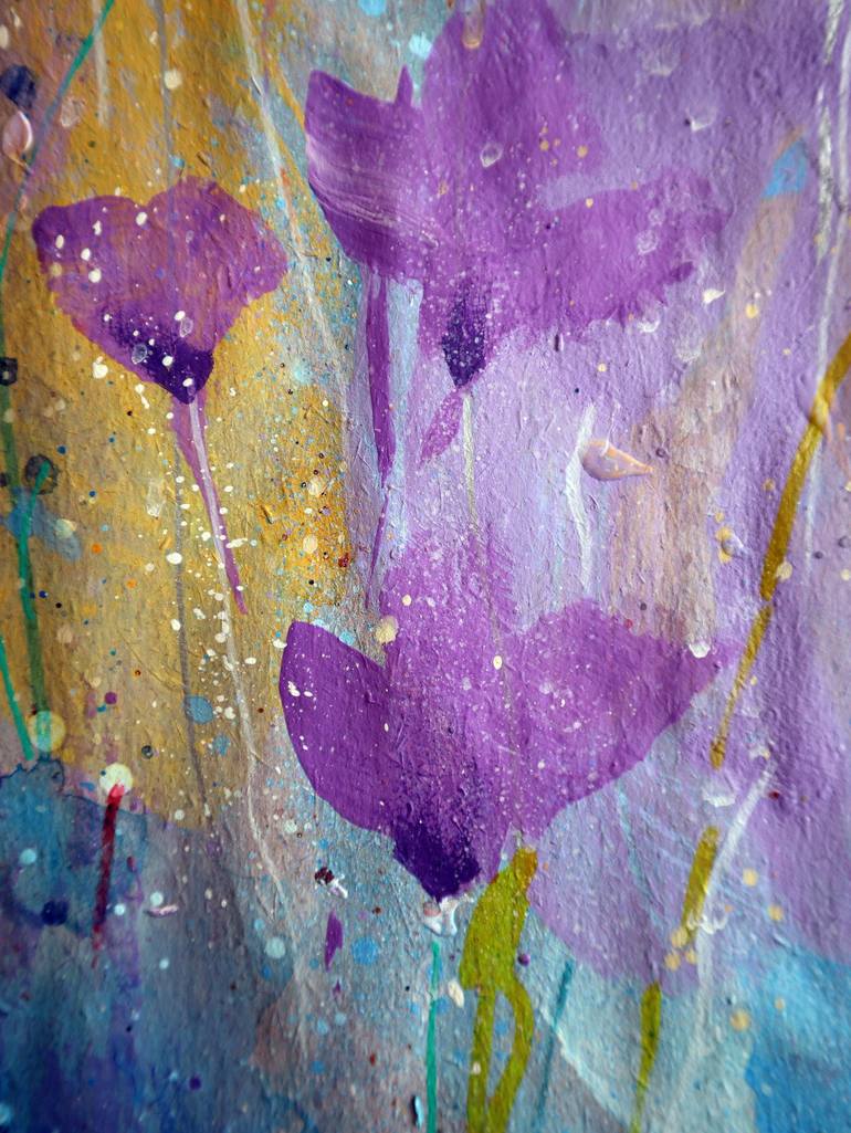 Original Abstract Expressionism Floral Painting by Rakhmet Redzhepov