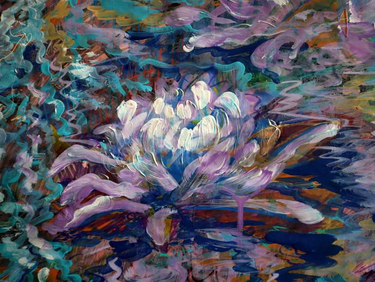 Original Abstract Expressionism Floral Painting by Rakhmet Redzhepov