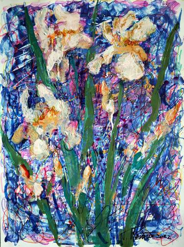 Original Abstract Expressionism Floral Paintings by Rakhmet Redzhepov