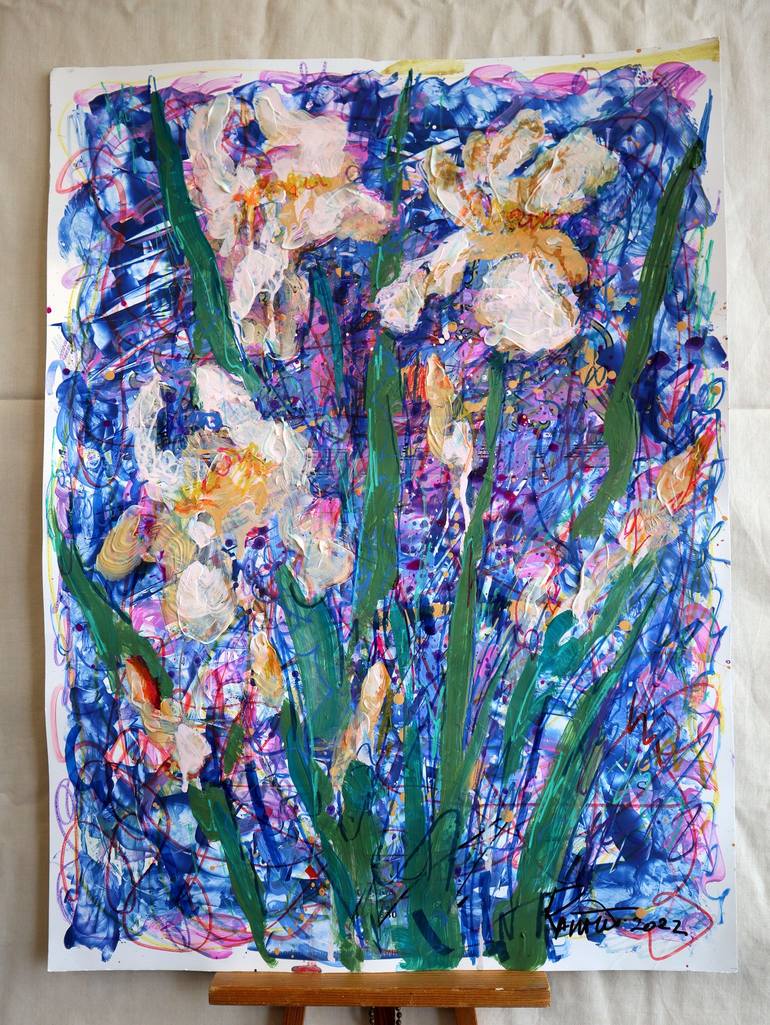 Original Floral Painting by Rakhmet Redzhepov