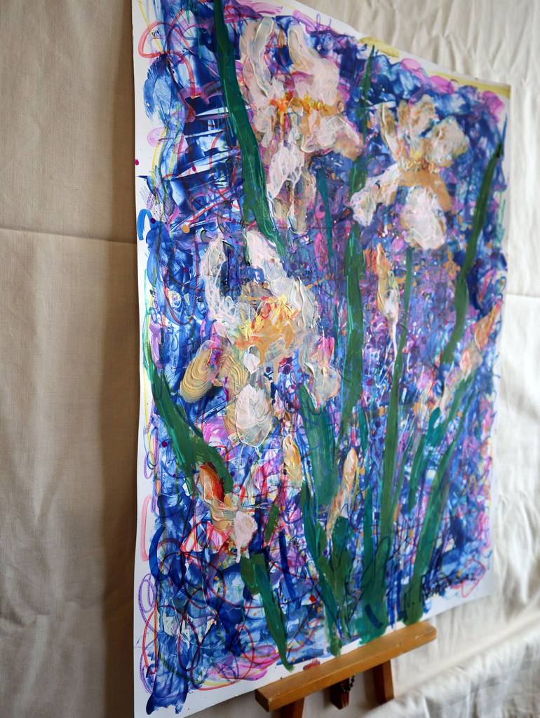 Original Abstract Expressionism Floral Painting by Rakhmet Redzhepov