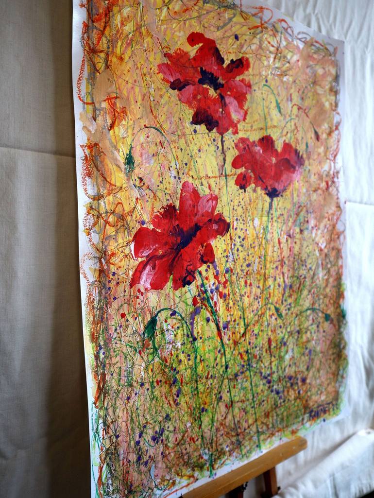 Original Floral Painting by Rakhmet Redzhepov