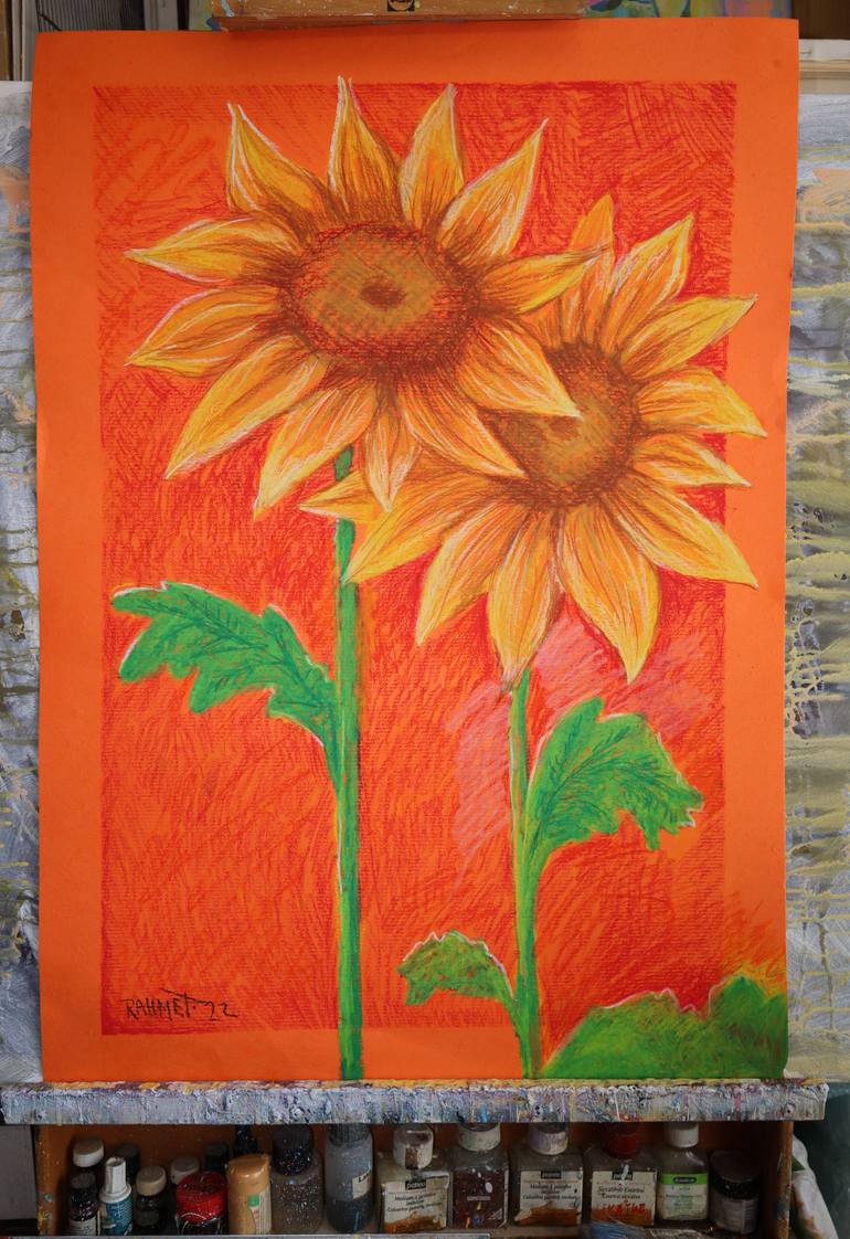 Original Impressionism Floral Painting by Rakhmet Redzhepov