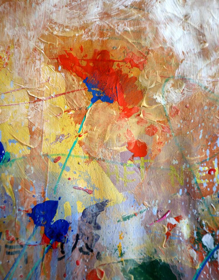 Original Abstract Expressionism Floral Painting by Rakhmet Redzhepov