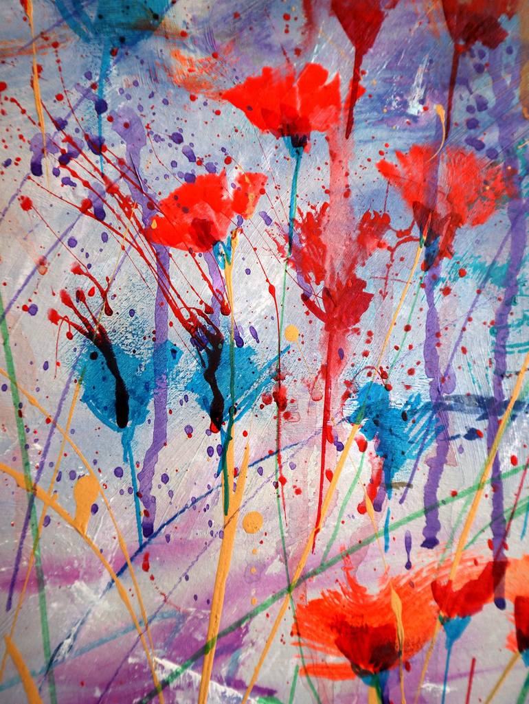 Original Expressionism Floral Painting by Rakhmet Redzhepov