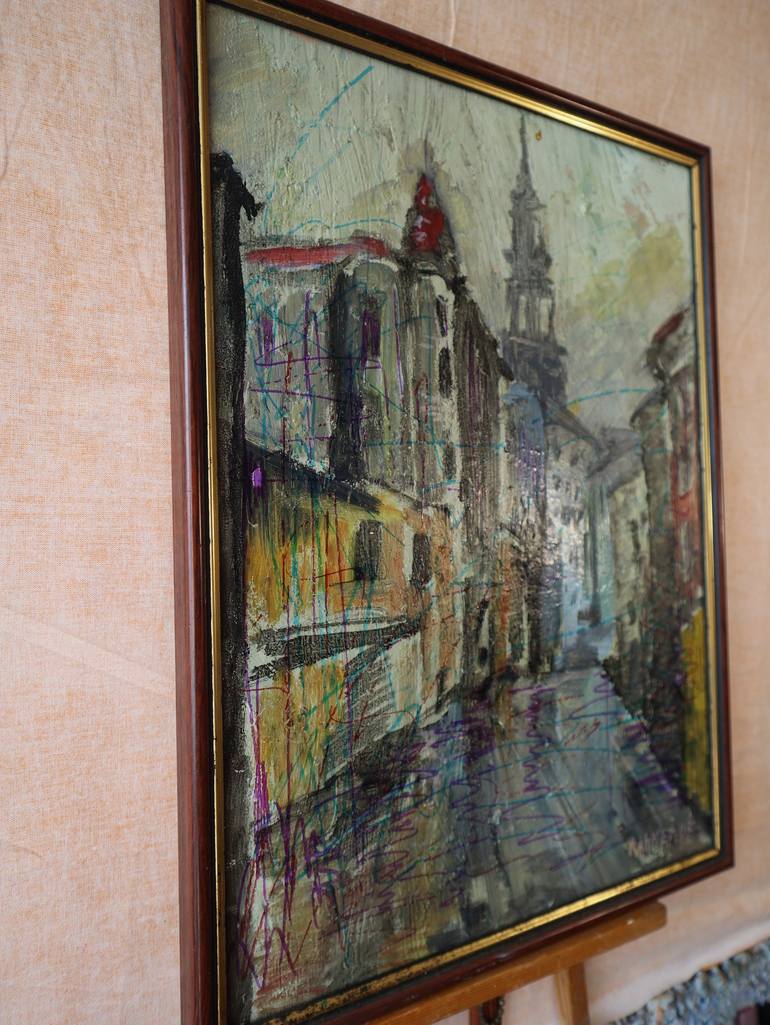 Original Expressionism Cities Painting by Rakhmet Redzhepov