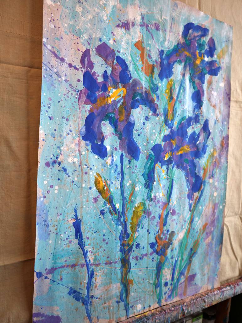 Original Impressionism Floral Painting by Rakhmet Redzhepov