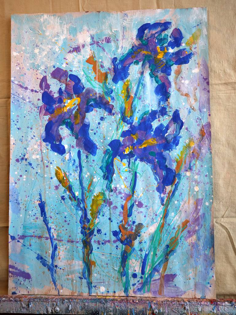 Original Impressionism Floral Painting by Rakhmet Redzhepov