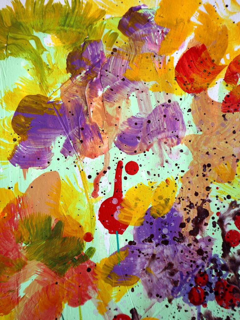 Original Impressionism Floral Painting by Rakhmet Redzhepov