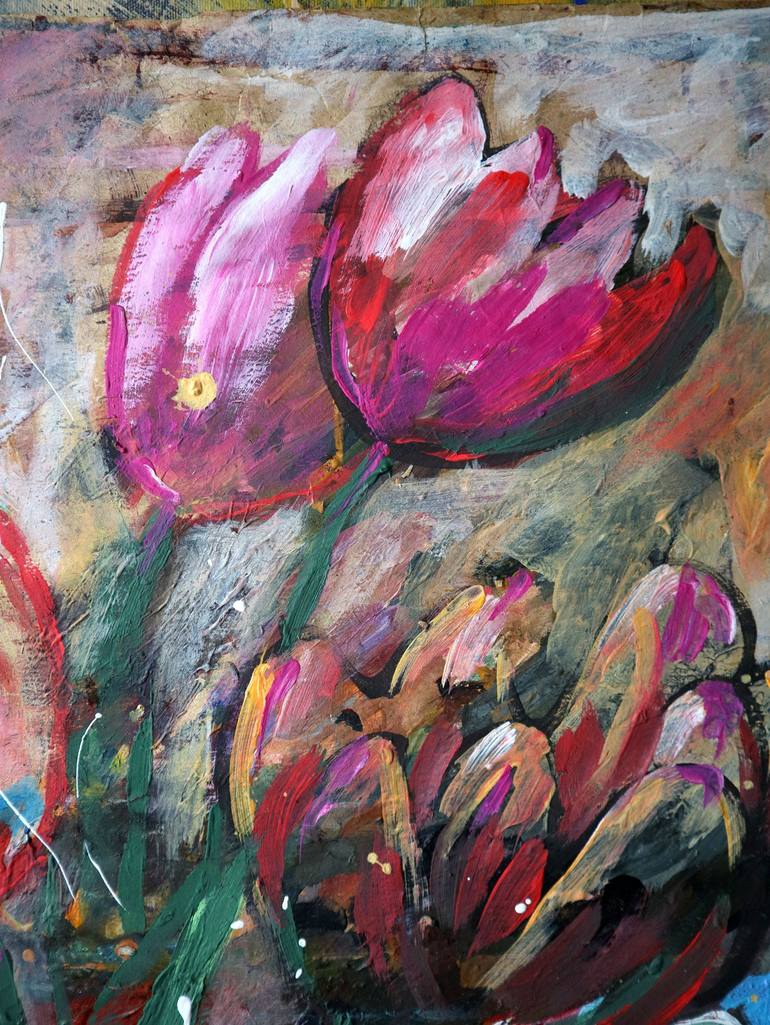 Original Floral Painting by Rakhmet Redzhepov