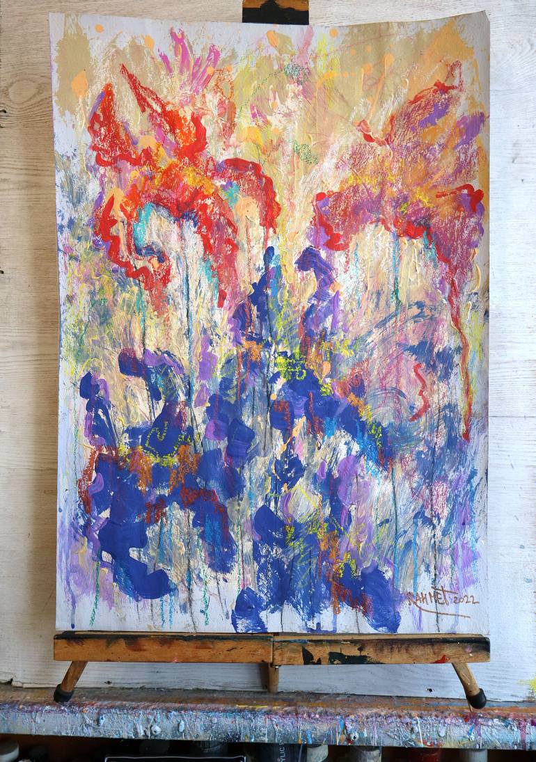 Original Impressionism Floral Painting by Rakhmet Redzhepov