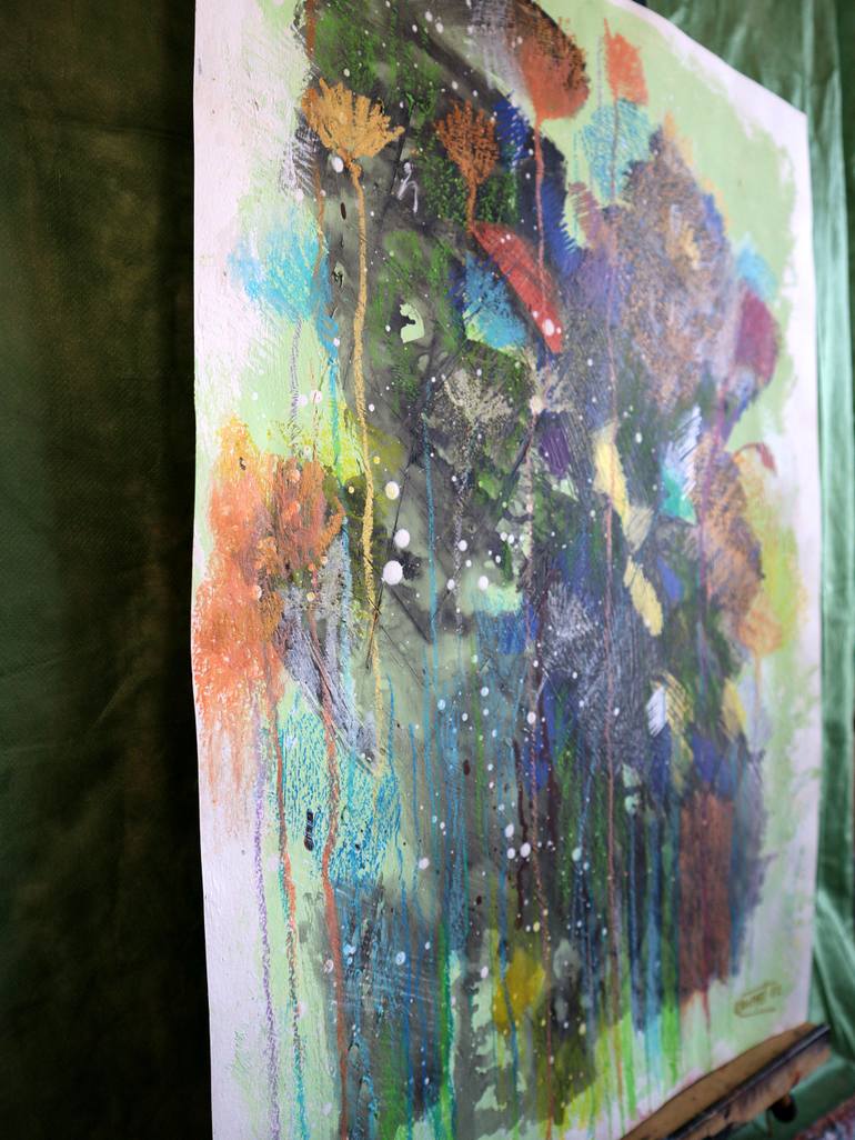 Original Expressionism Floral Painting by Rakhmet Redzhepov