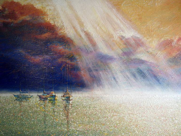 Original Impressionism Seascape Painting by Rakhmet Redzhepov