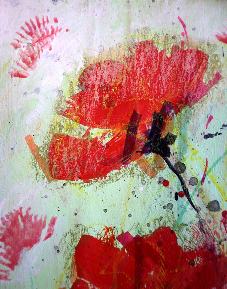 Original Expressionism Floral Painting by Rakhmet Redzhepov